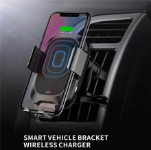 BASEUS In-car Air Vent Phone Holder Vehicle Bracket Intelligent Sensor Wireless Phone Charger - Black