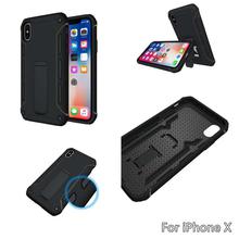 Heavy Duty Drop Protection Defender With Kickstand Case Cover For iPhone X