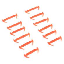 Orange Silicone Shoe Laces-12 Pieces