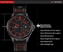 NaviForce NF9074 Date/Function Analog Watch
