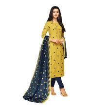 Akhilam Womens Chanderi Cotton Dress Material