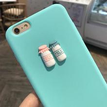 3D Coffee Milk Cute candy silicone TPU phone Case for iphone 5 6 6s