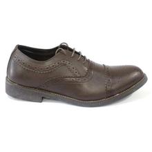 Shikhar Shoes Coffee Brown Laser-Cut Oxford Shoes For Men - 2929