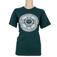 Mandala Printed 100% Cotton T-Shirt For Women- Dark Green - 07