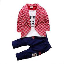 Boys Formal Clothing Kids Attire For Boy Clothes Plaid Suit In