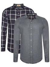 Levis Navy And Grey Reversible Casual Shirt For Men (28697-0032)