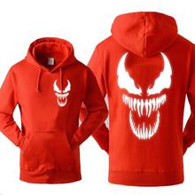 Spiderman Venom Hoodie Men Movie Night Glow Hooded