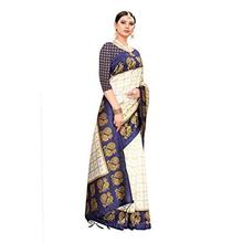 ANNI DESIGNER Silk Saree with Blouse Piece (Square Peacock