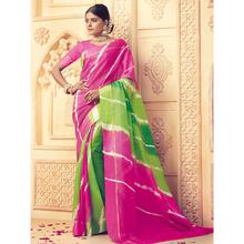 Stylee Lifestyle Magenta Kota Silk Printed Saree (1693)