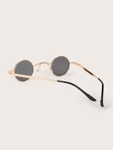 Round Metal Frame Sunglasses With Case