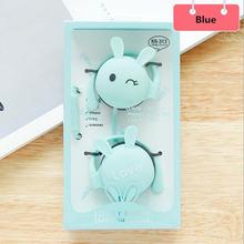 QearFun Cartoon Rabbit Ear Hook Wired Earphone Sport Running