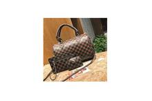 Brown/Black 3 in 1 Chekered Handbag For Women