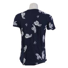 Flower Printed Curve Shape T-shirt