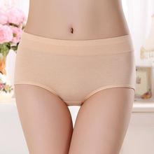 The new process pure cotton Women's Panties underwear Mid- waist sexy underwear Natural cotton briefs