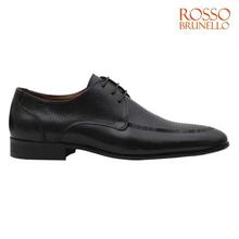 Rosso Brunello MS-3007 Perforated Leather Formal Shoes For Men- Black
