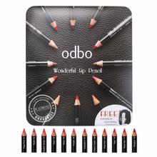 ODBO Wonderful LIP Liner Pencil 12pcs Pack With  Free Sharpner & Lipliner With Free Lipliner  By Genuine Collection