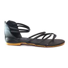 Black Back Zippered Sandal For Women