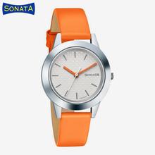 Sonata Zesty Orange Watch From Splash By Sonata 87019Sl13 For Women