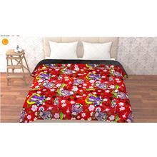 Red Printed Super Soft Double Bed Fleece Blanket