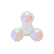 Aafno Pasal Blackseed Fidget Led Spinner Ultra Speed 360 Tri-Spinner Toy with Replaceable Batteries, Multi-Color Variations (White)