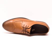 Kapadaa: Caliber Shoes Leather Tan Brown Lace Up Formal Shoes For Men – ( 419 L)