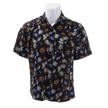 Black Floral Printed Shirt For Men