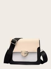 Push Lock Detail Crossbody Bag