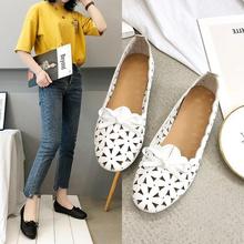 Woman Flats Shoes Women Casual Butterfly Knot Hollow Out