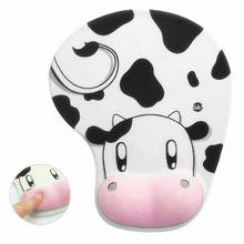 FashionieStore mouse  Cute Cow Anti-Slip Mouse Pad Mat with Gel Wrist Support for PC Macbook Laptop