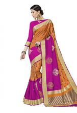 Stylee Lifestyle Orange Bhagalpuri Silk Jacquard Saree -2022