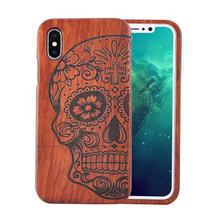 Natural Wood Case For iphone X 8 7 6 6s Plus SE 5 5s Samsung