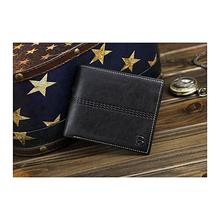 Black Leather Casual Wallet For Men