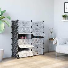 DIY 2 x 6 Cube Shoe Rack Wardrobe Box Storage Closet Organizer Cabinet with Doors (Color May Vary)