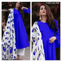 Hifashion-Plain Designed Rayon Kurti For Women-Blue