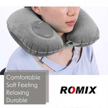 Romix RH50 Portable Travel Neck Pillow, Hand Inflatable, Foldable,