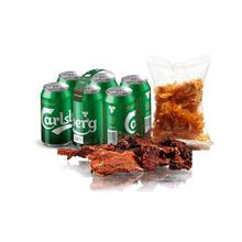 Calsberg Beer 6 Cans & Dry Meat 500 gm + Local Chips 250gm