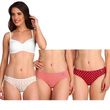 Jockey Printed Pack of 3 Bikini Panties For Women (1410) - Assorted