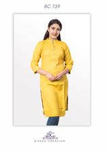 Yellow Khadi lining Slub Tops