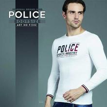 Police F542 Bodysize Round Neck Full Sleeves Cotton T-Shirt - White