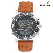 Fastrack 38035SL04 Black Dial Analog-Digital Watch For Men