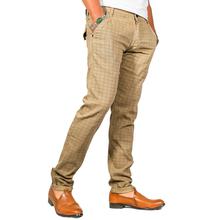Virjeans Stretchable Cotton Check Chinos Pant for Men (VJC 712) Cream