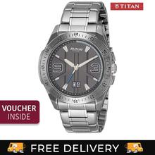 Titan 1587SM05 Grey Dial Analog Watch For Men - Silver