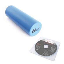 66fit EVA Foam Roller & DVD - Blue - 15cm x 45cm