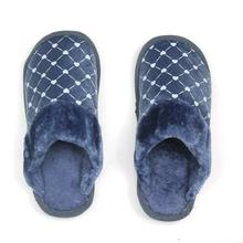 Blue Hearts Designed Winter Fur Lined Slip-Ons