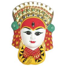 Multicolored Kumari Face Mask Showpiece (5 x 7 Inches)