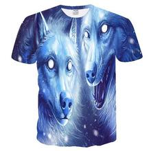 BIANYILONG 2018 flame Wolf printed 3D T shirts Men T-shirts New Design