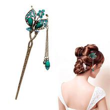 Fashion Hairpin Rhinestone Hair Stick Women Elegant