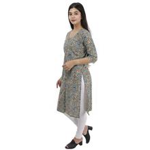 Multicolor Front Buttoned Floral Printed Kurti For Women