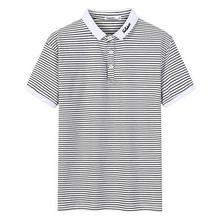 Striped men's polo shirt _2020 new striped men's striped