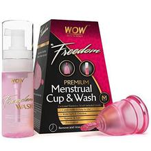 WOW Reusable Menstrual Cup & Cleansing Wash - (Size Medium) - 100%